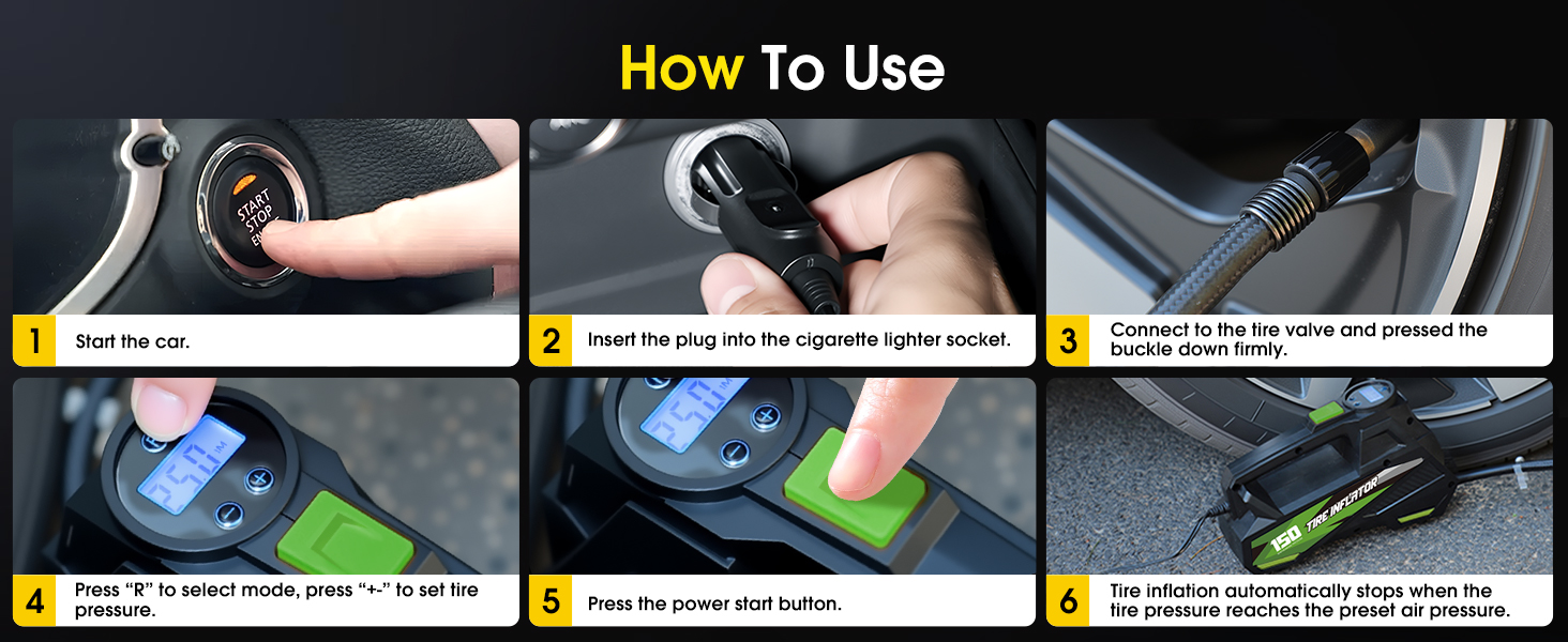 car tire air pump portable