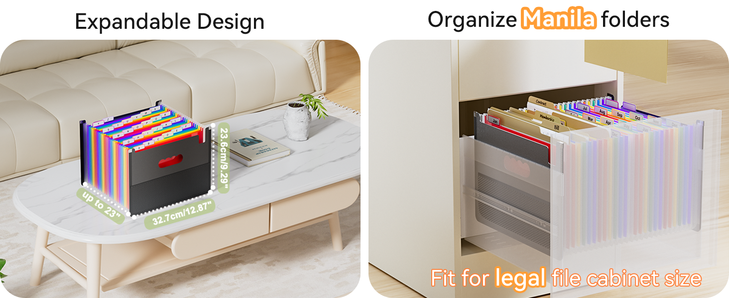 ThinkTex 26 Pockets Accordion File Organizer,