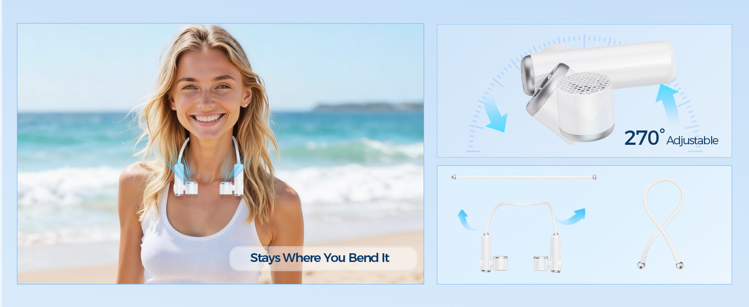 Magnetic Detachable Neck Fan