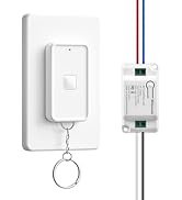 Wireless Light Switch and Receiver Kit, WILAWELS Remote Light Switches, No in-Wall Wiring Require...