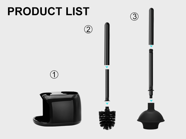 Toilet Brush and Plunger Set