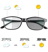 Photochromic Transition Nearsighted Distance Glasses For Men and Women Retro Myopia Glasses TR90 ...