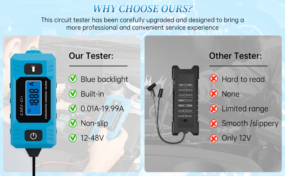 automotive circuit fault probe tester