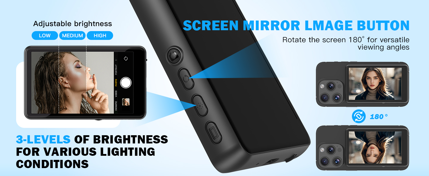 vlog selfie monitor screen iphone