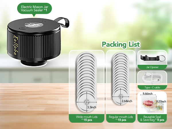 mason jars vacuun sealer kit