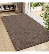 LEKEEPGO Door Mat 24"x36", Door Mat Indoor Entrance, Non Slip Rubber Backing Front Door Mat Washa...