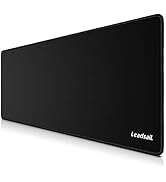 LeadsaiL Extended Gaming Mouse Pad (32X12X0.16In), Large Non-Slip Rubber Base Mousepad with Stitc...