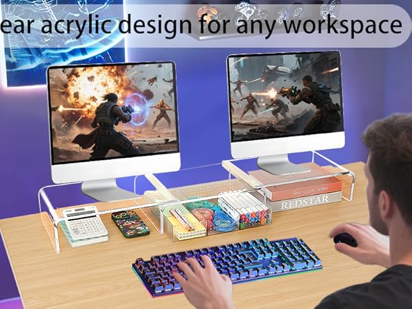 acrylic monitor stand