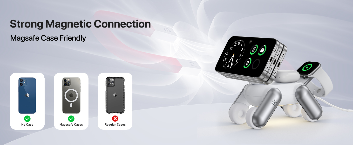 4 in 1 magnetic wireless charging station for apple devices