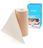 OK TAPE Short-Stretch Compression Bandage Wrap with Velcro, 2-Layer Comfort Wrap for Leg, Foot, A...