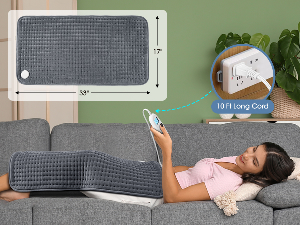 electric heating pad for back extra large period cramps neck shoulder pain relief gifts for women