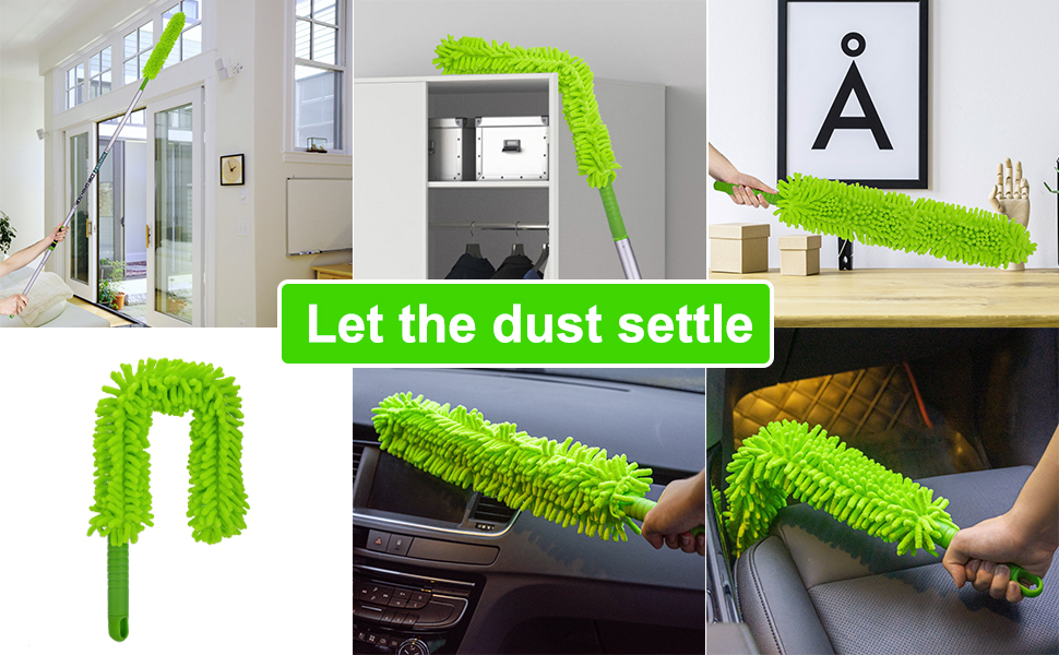 Wontolf Duster Long Handle for Car and home Cleaning and detailing