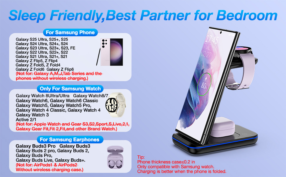 Wireless Charging Station for Samsung