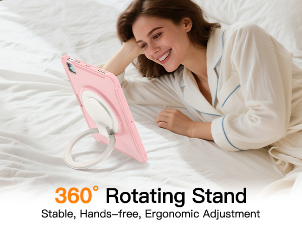 360° rotatable for horizontal use (video gaming) or vertical (short videos calls)