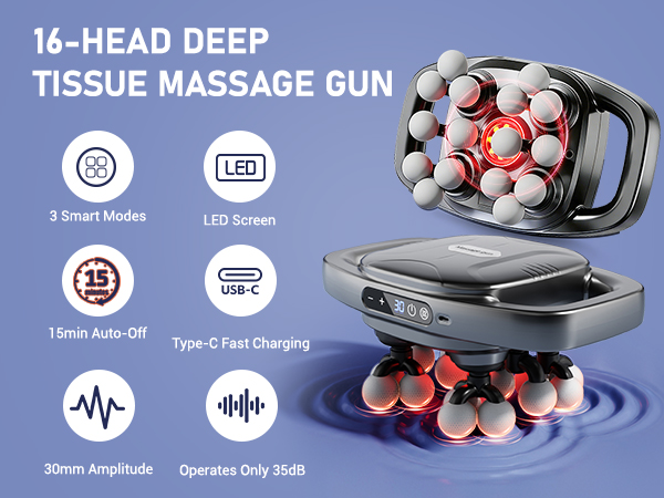 16 Head Massage Gun Deep Tissue