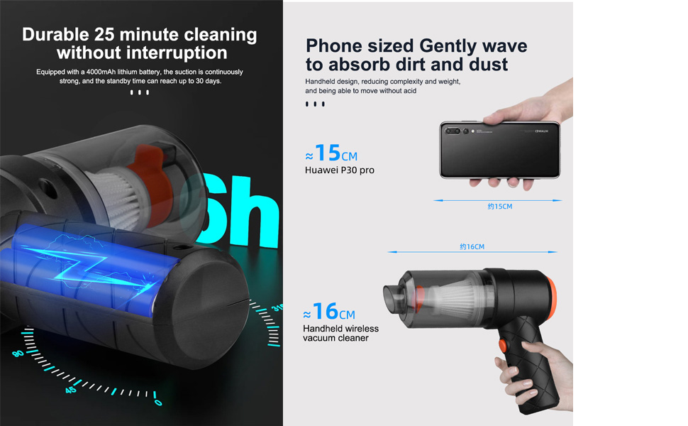 Wireless portable vacuum cleaner