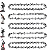 5 Pack 6 Inch Mini Chainsaw Chain Replacement Accessories, 6 Inch Chain Saw Chains for Cordless E...