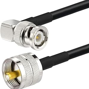 UHF male pl259 to BNC Male Cable , BNC to UHF Coax RG58 Antenna Cable