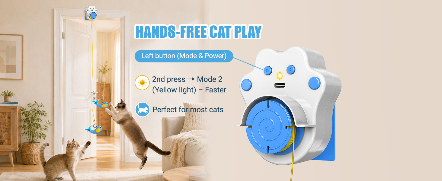 Play Mode(Yellow)-For most cats