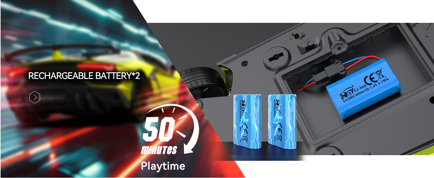 rc race car Two rechargeable batteries
