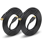 UVOOI 4K HDMI Cable 10 FT 2-Pack, HDMI Cord 10 Foot High Speed HDMI to HDMI Cable 4K@60Hz, 2K 144...