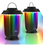 Onforu 2 Pack Outdoor Bluetooth Speakers, True Wireless Lantern Speaker with RGB Lights, Loud Ste...