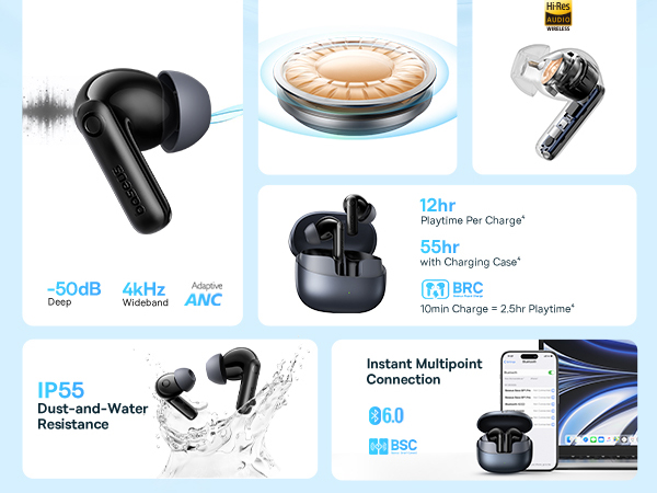 noise cancelling earbuds headphones ear buds bluetooth wireless earbuds audifonos auriculares iphone