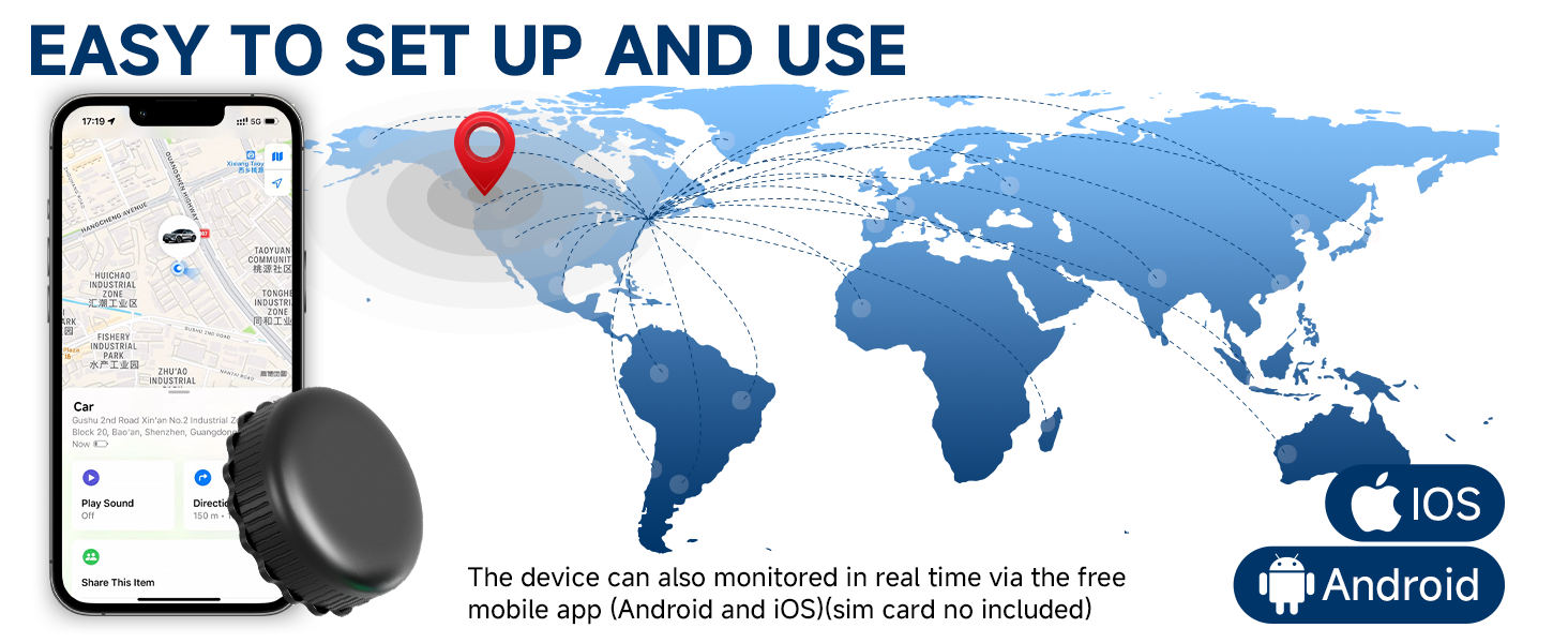 tracker device for vehicles