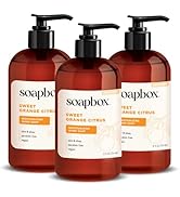 Soapbox Liquid Hand Soap, Sweet Orange Citrus - Gentle, Moisturizing Hand Cleanser, Aromatic &amp; So...