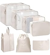 Lcsmaokin 7 Set Packing Cubes,Lightweight Essential Travel Luggage Packing Organizers for Travel ...