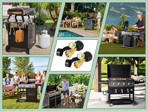 Propane Tank Gauge Level Indicator, Propane Gas Gauge for LP Propane Tank 5LB-40LB with QCC1/Type