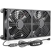 WDERAIR 120mm 240mm Computer Pc Case 5V USB Powered Fan with Variable Speed Controller for Router...