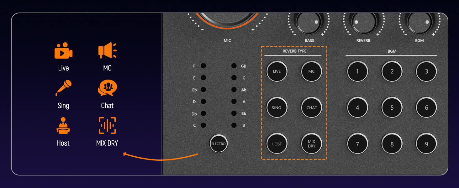 audio interface for live