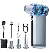 Electric Air Duster 200000RPM Brushless Motor, Cordless Compressed Air Blower with 4 Nozzles &amp; 2 ...