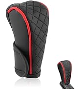 Ferianl Car Gear Shift Cover, Leather Shift Knob Cover, Waterproof Anti-Slip Gear Shifter Protect...
