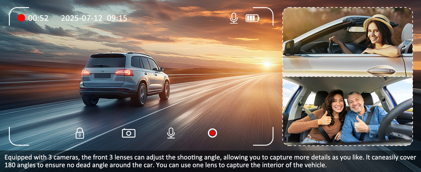 3 channel dash cam