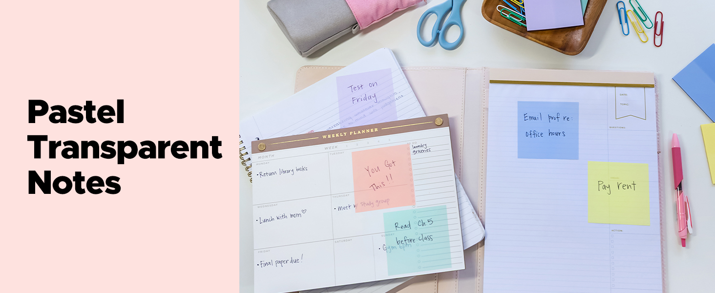 Pastel Transparent Notes