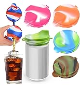 6 Pack Silicone Soda Can Lids,Soda Can Cover Lids,Silicone Canning Lids,Beverage Can Covers Reusa...