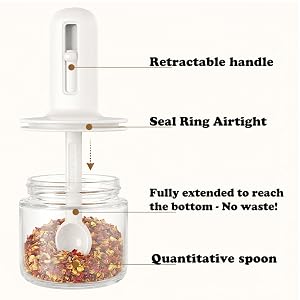 Spice jars Sugar and salt container set Moisture proof seasoning bottle 3 piece condiment jar set