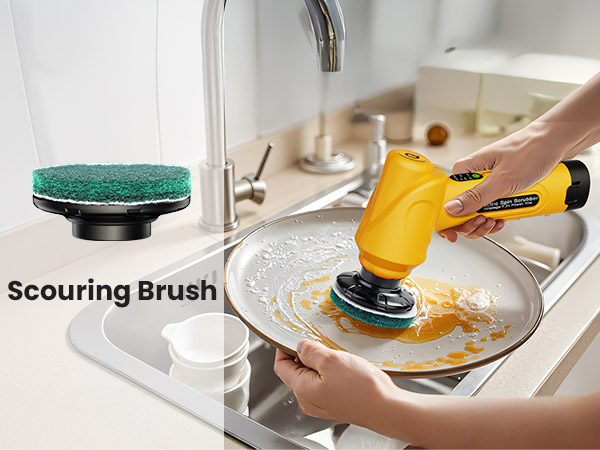 handheld scrubber with Scouring Brush