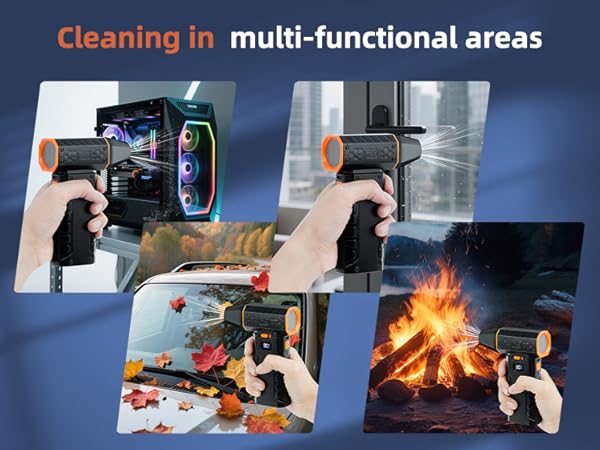 Electric Compressed Air Duster Mini Dust Blower for Computer, Keyboard, Home, Car Cleaning