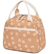Bluboon Lunch Bag for Women Men Cute Corduroy Lunch Tote Bags Reusable Insulated Lunch Box Large ...