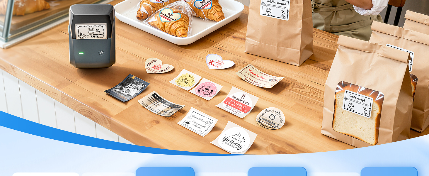 B1 Pro label maker Multiple Label Types: Thermal, Grayscale, Red&amp;amp;Black Dual-Color