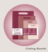 COOK WITH COLOR Non-Slip Cutting Board Set – Kitchen Essentials with Easy Grip Handle for Meat, V...