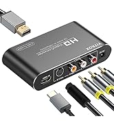 YITROX AV Svideo HDMI to HDMI Converter Upscaler, 3RCA CVBS AV Svideo R/L HDMI to HDMI Converter ...