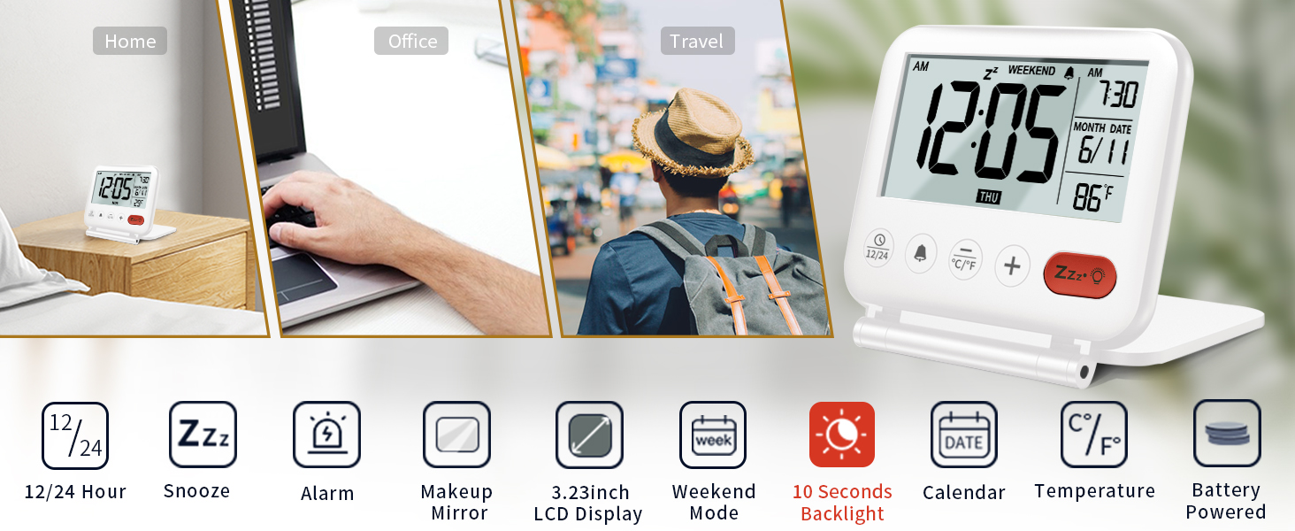 Travel Alarm Clock