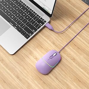 wired mouse with backlit