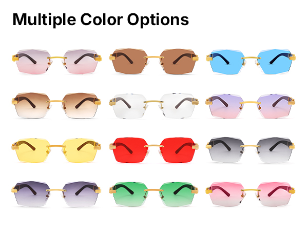 rimless sunglasses