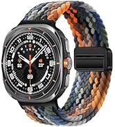 Nylon Bands for Samsung Galaxy Watch Ultra Bands 47mm (2025/2024),One Click No Gap Magnetic Fabri...