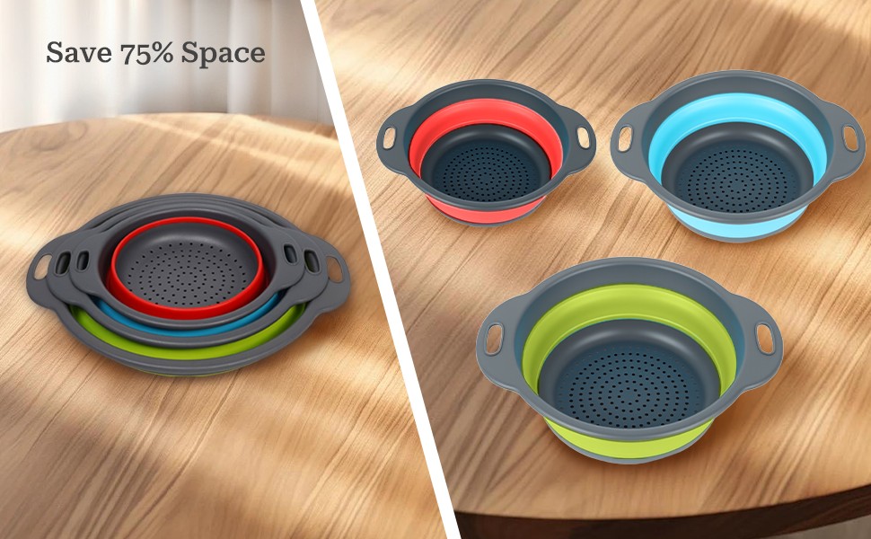 collapsible strainer save over 75% space